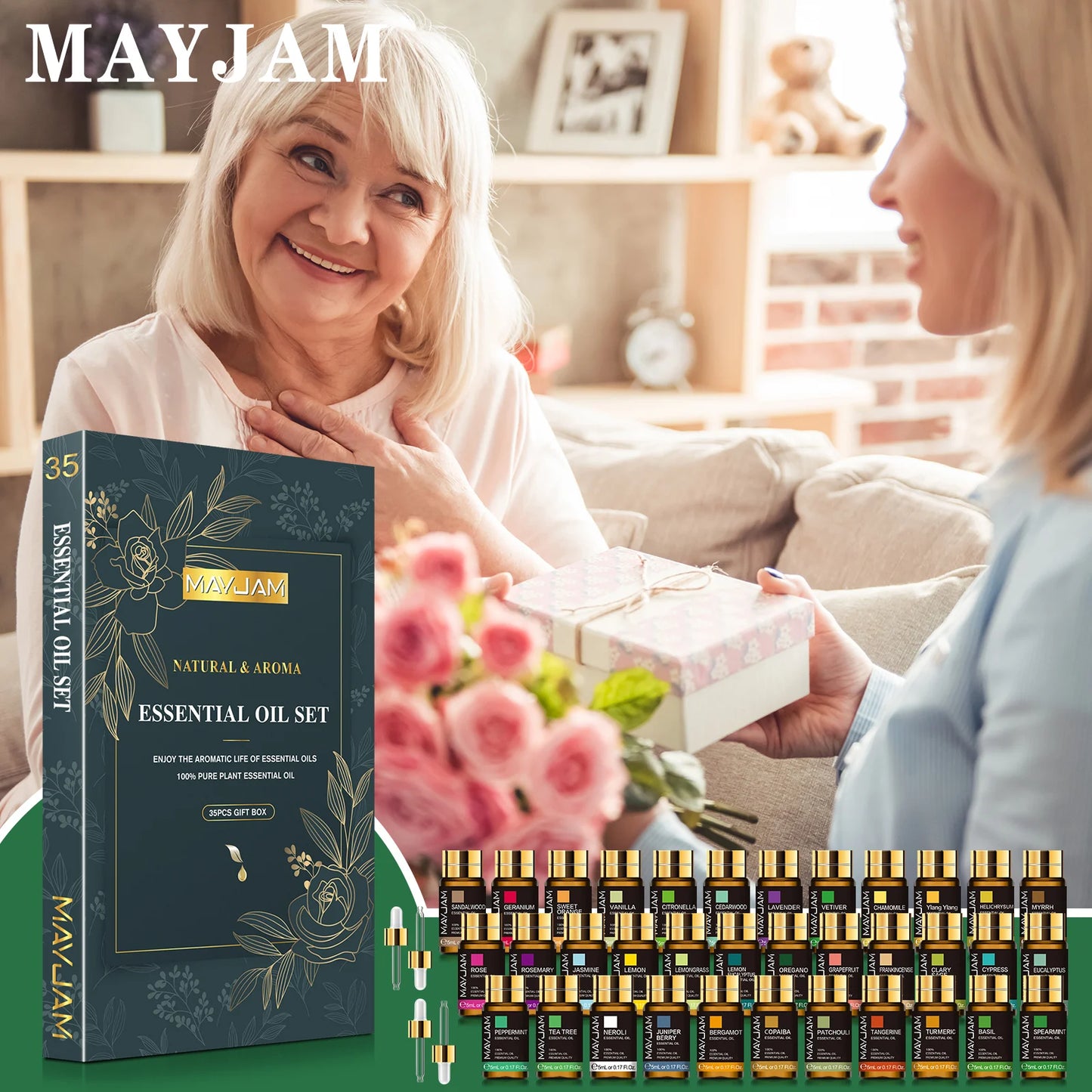 MAYJAM Essential Oils Aroma 35 Pcs Set