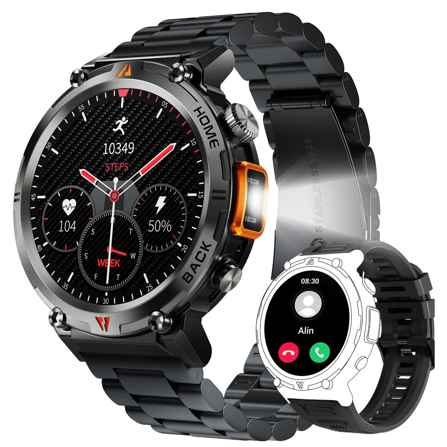 Men's Smart Watch Touch Screen Health Tracker