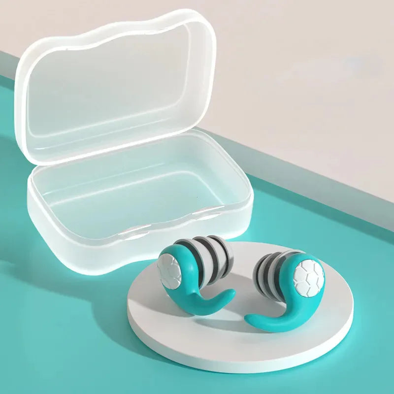 Anti-Noise Earplug Triple Layer Silicone  Waterproof