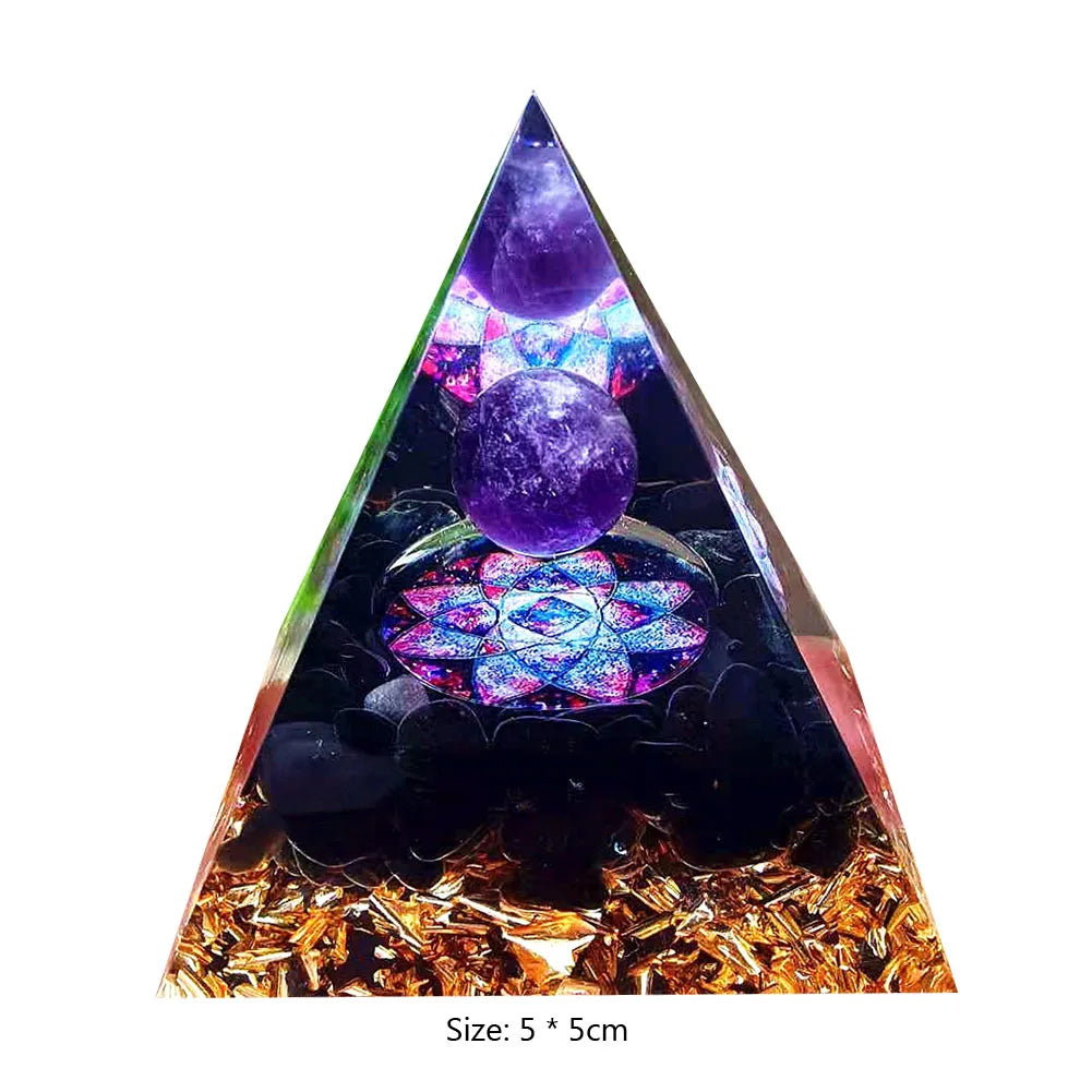 Reiki Chakra Orgone Pyramid Healing Meditation Stone